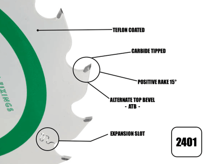 210mm x 30mm x 2.6mm 16T ATB Circular Track Saw Blade - Cougar