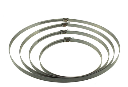 A2 Hose Clip 140mm-160mm - Adjustable 304 Stainless Steel Duct Clamps Hose Pipe Clamps Air Ducting Clamp Worm Drive Hose Clamps