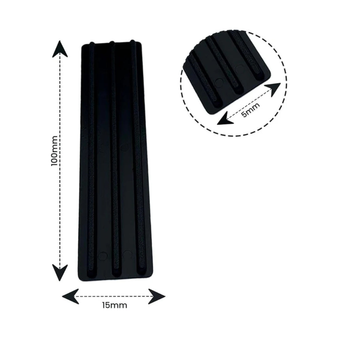 15mm Bridge Packers - Black HIPS Glazing Packers for Easy Leveling of Doors & Windows