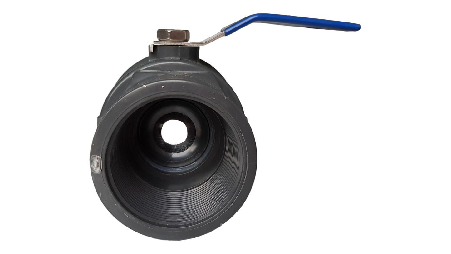 PP 1/2" BSPF Stopcock with Stainless Steel Ball Valve and Handle