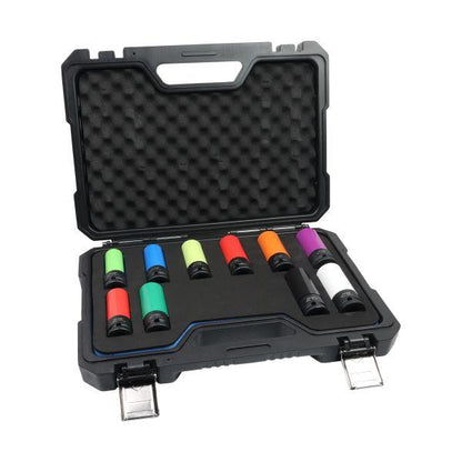 US PRO Tools 10PC Master Set - 1/2" DR Deep Impact Sockets For Alloy Wheels 7572