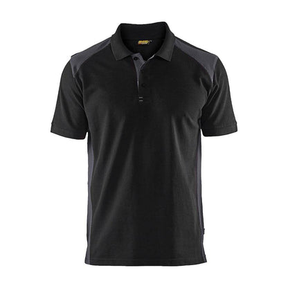 Blaklader 3324 Short Sleeve Polo Shirt Black / Mid Grey