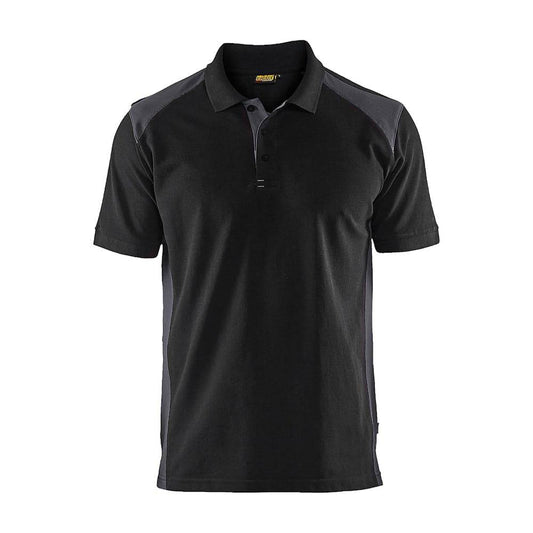 Blaklader 3324 Short Sleeve Polo Shirt Black / Mid Grey