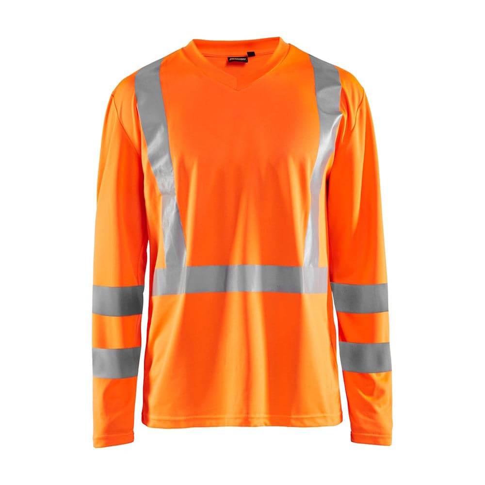 Blaklader 3386 Hi-Vis UV-Protected Long Sleeve V-Neck T-Shirt