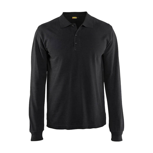 Blaklader 3388 Long Sleeved Polo Shirt Black 2XL