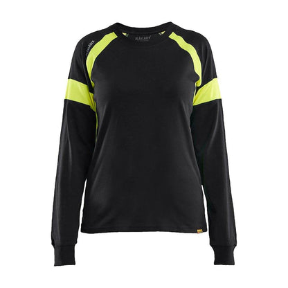 Blaklader 3521 Women's Long-Sleeved T-shirt with Hi-Vis