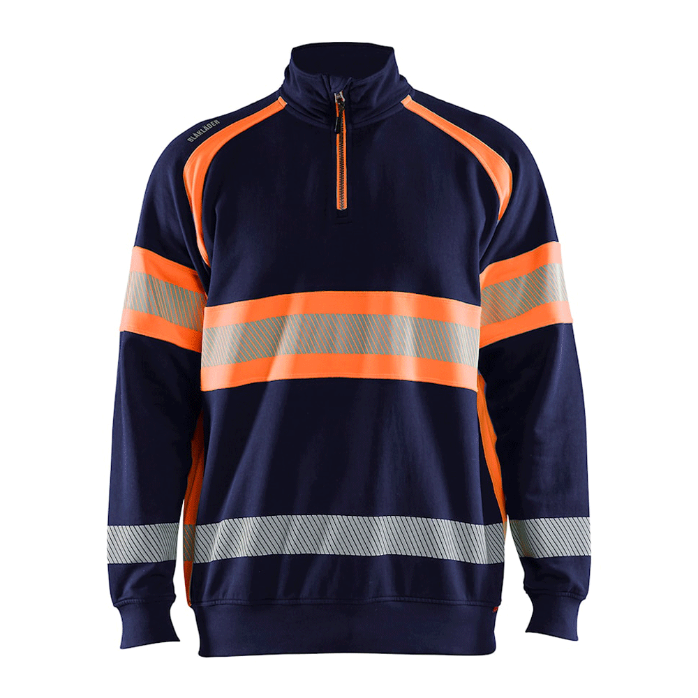 Blaklader 3553 Hi-Vis Half Zip Sweatshirt
