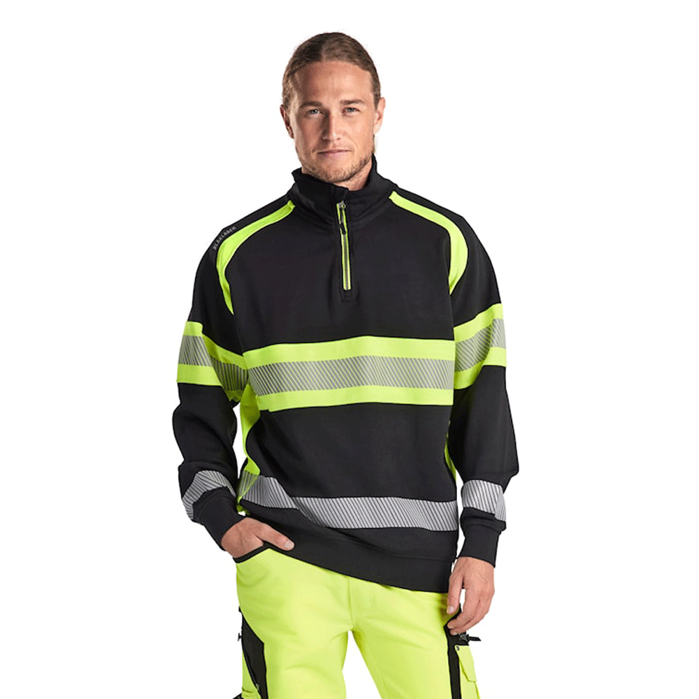 Blaklader 3553 Hi-Vis Half Zip Sweatshirt