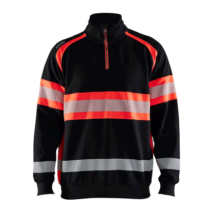 Blaklader 3553 Hi-Vis Half Zip Sweatshirt