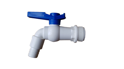 3/4" BSPM Plastic Tap White/Blue