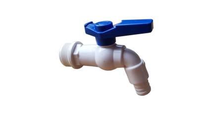 3/4" BSPM Plastic Tap White/Blue