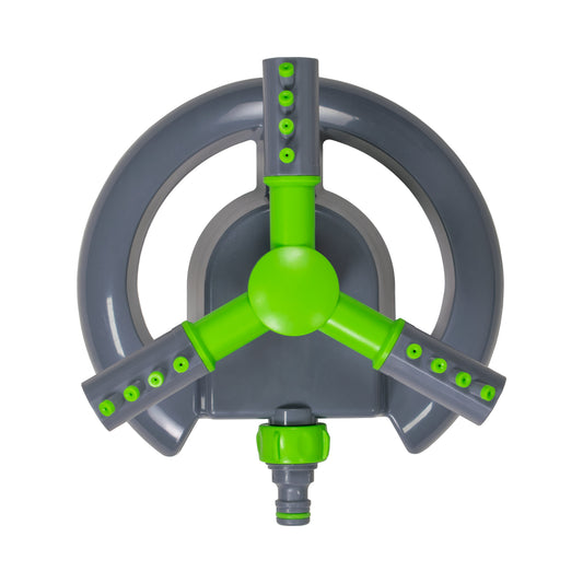 Cost Wise 3-Arm Adjustable Rotating Lawn Sprinkler Green Grey