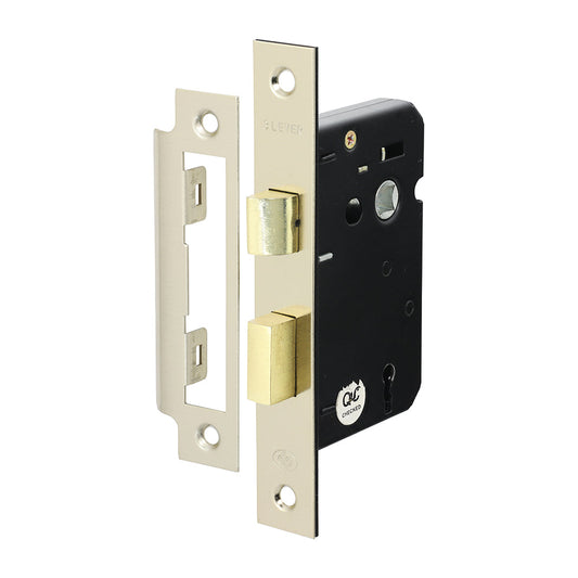 3 Lever Sashlock with Extra Long Keys - Satin Nickel (63mm Case / 45mm Backset)