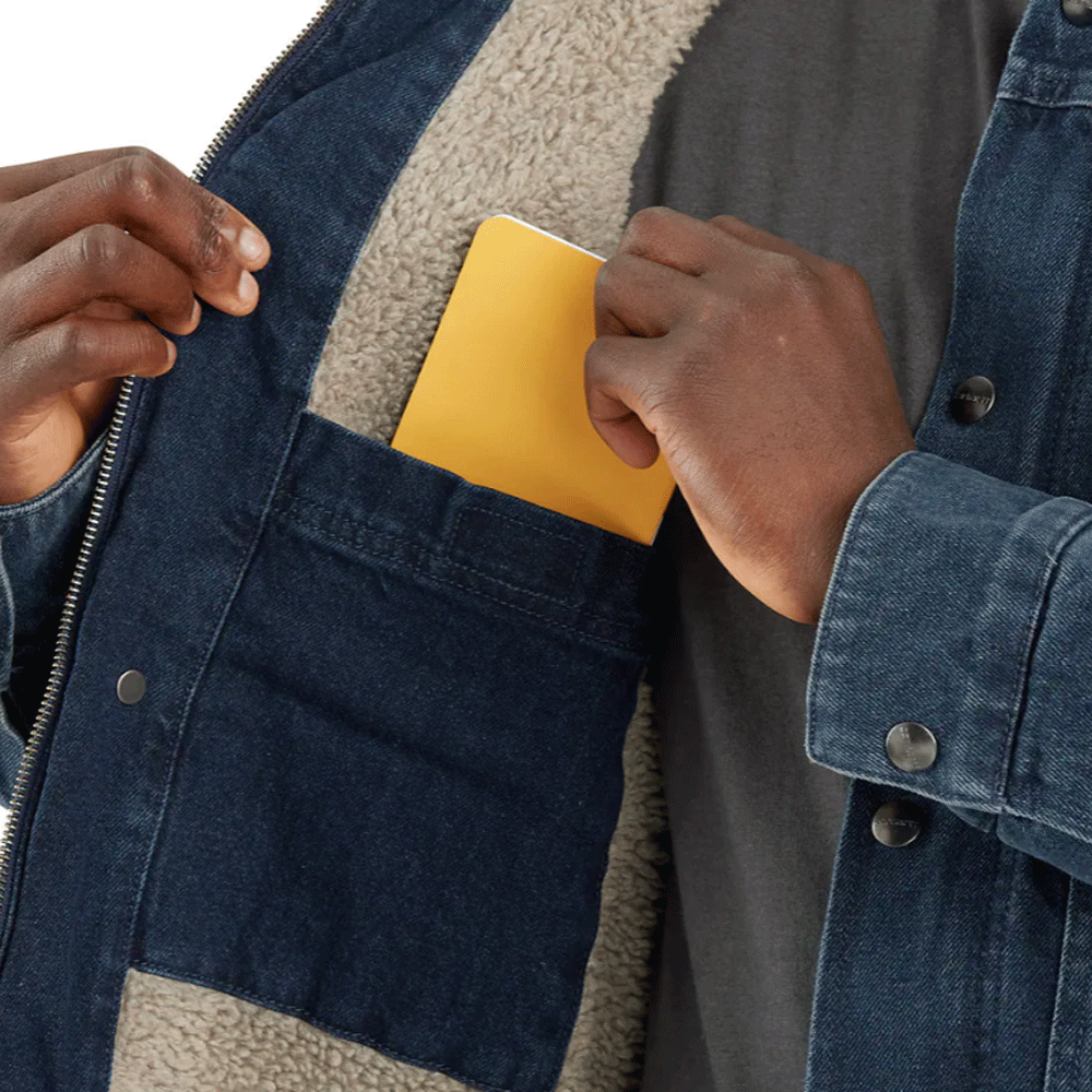 Carhartt 106323 Relaxed Fit Denim Sherpa Lined Jacket Beech / XL