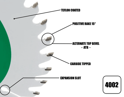 165mm x 20mm x 1.6mm 40 Tooth Track/Circular Saw Blade - 4002