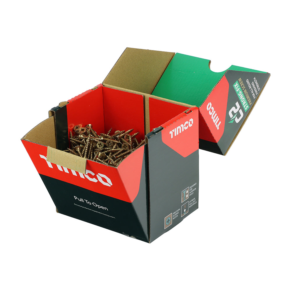 TIMCO C2 Strong-Fix – PZ – Double Countersunk – Twin-Cut – Yellow
