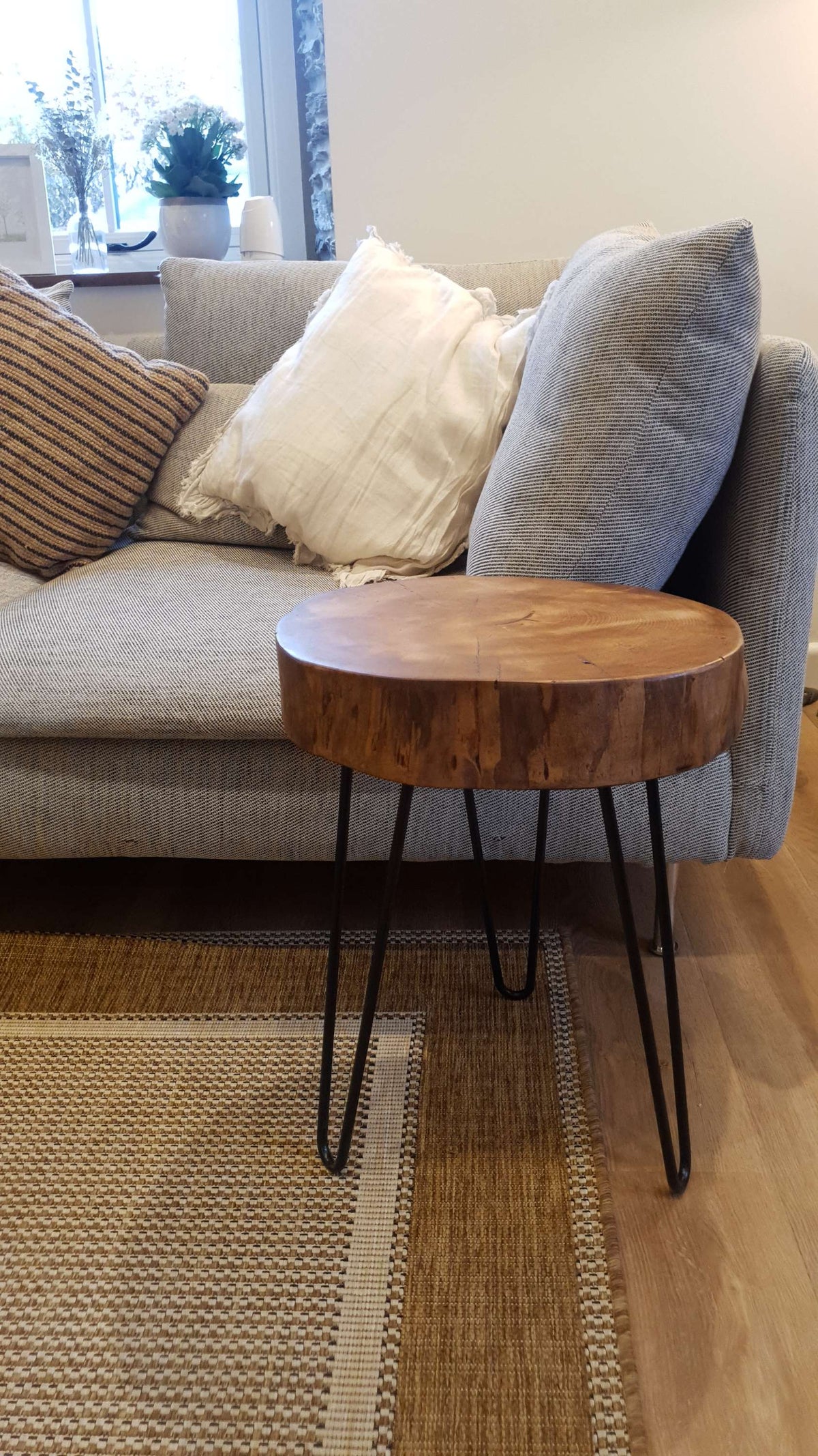 Ash Wood Round Chunky Coffee Table