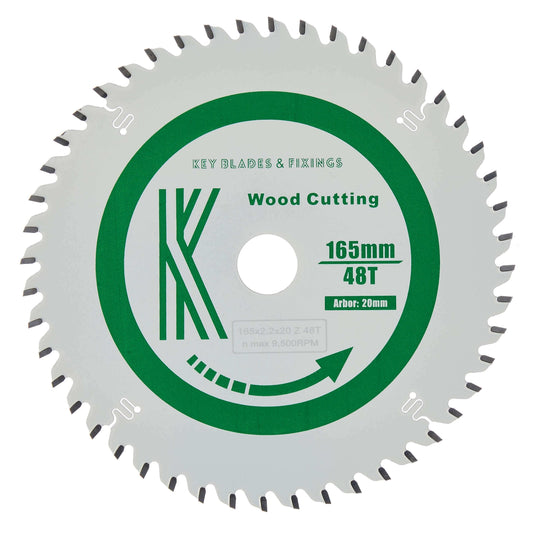 165mm x 20mm x 2.2mm 48 Tooth Track/Circular Saw Blade - 4102