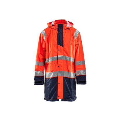 Blaklader 4324 Long Length Waterproof Rain Jacket Hi-Vis Level 1