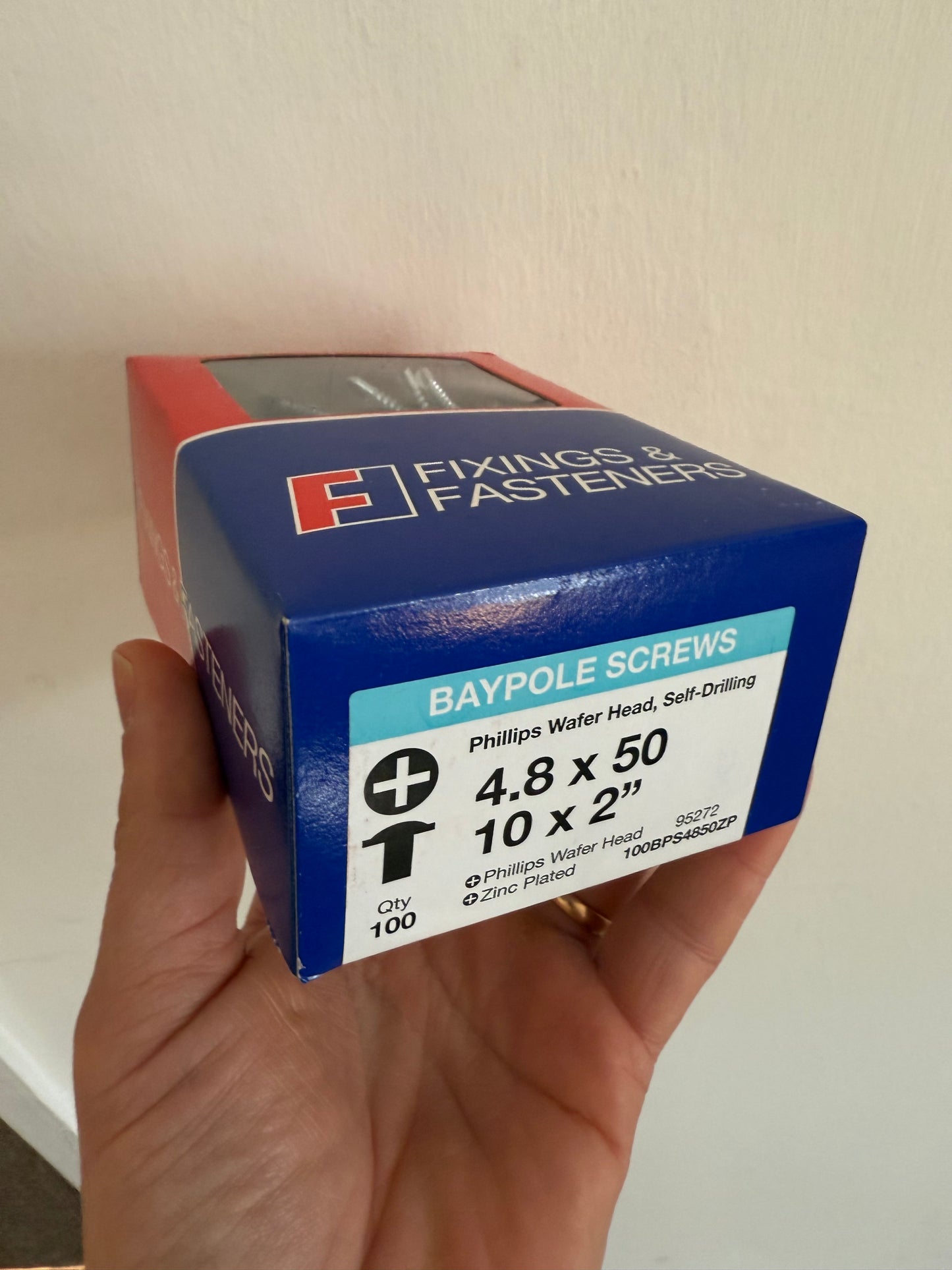 Baypole Screws BZP (Zinc Plated) 4.8mm – Self-Drilling – Pack Sizes 50 to 1000 – Available in Multiple Sizes