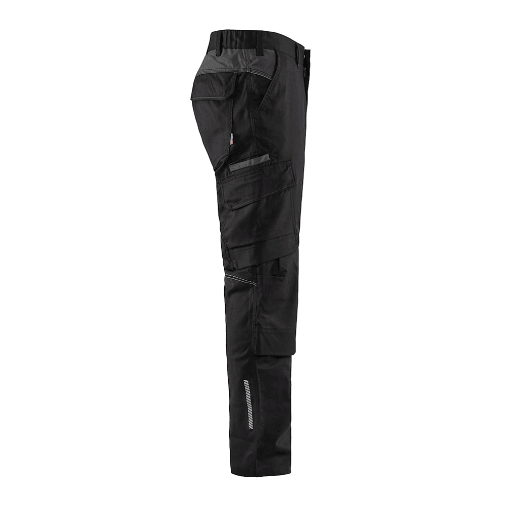 Blaklader 1448 Industry Stretch Kneepad Trousers Black/Dark Grey