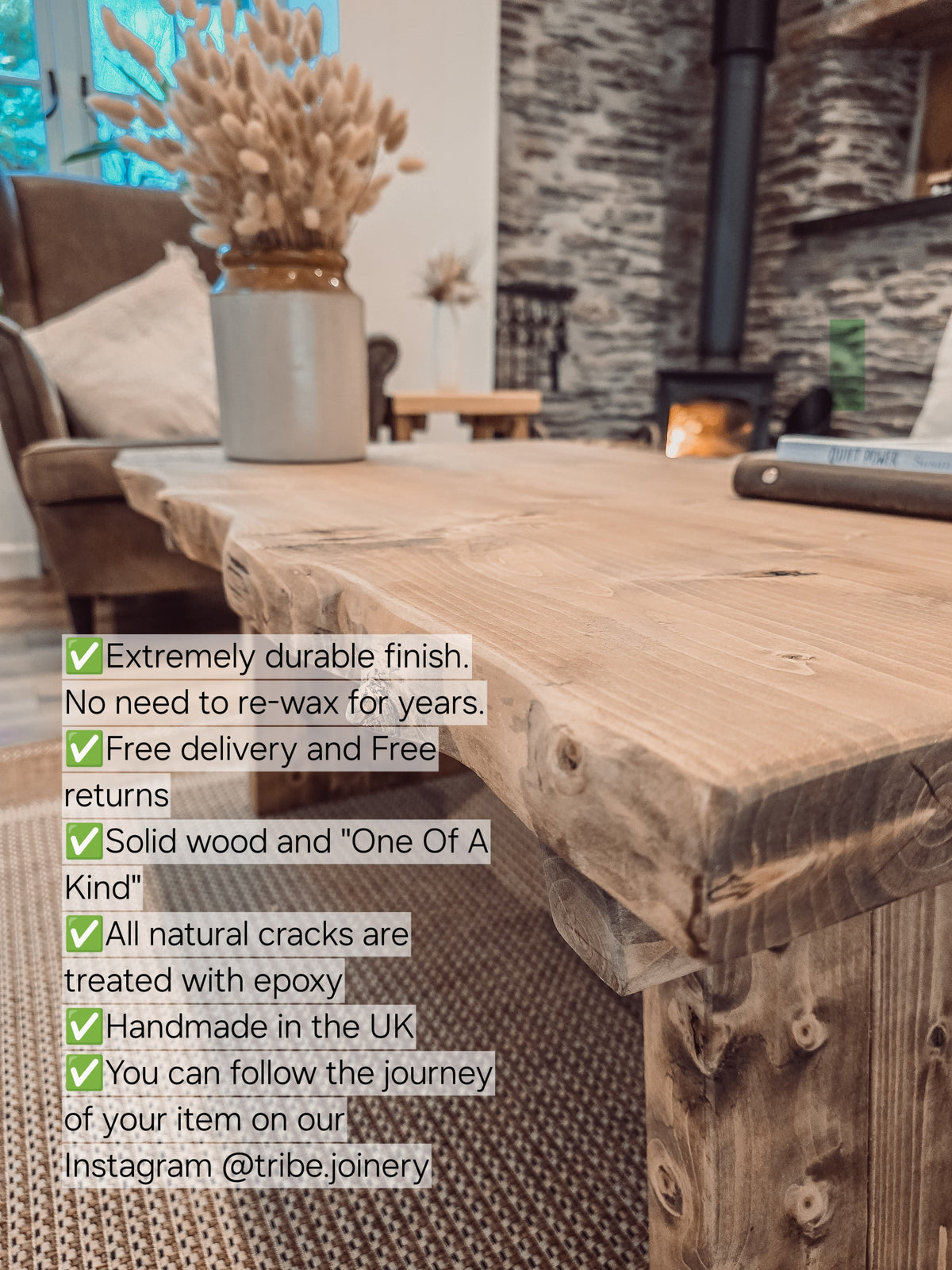 VORA Rustic Bench For Entryway