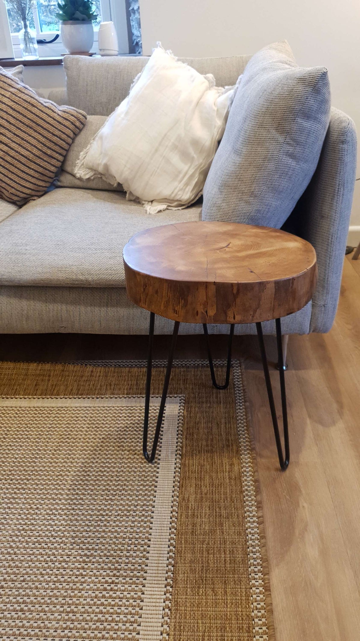 Ash Wood Round Chunky Coffee Table