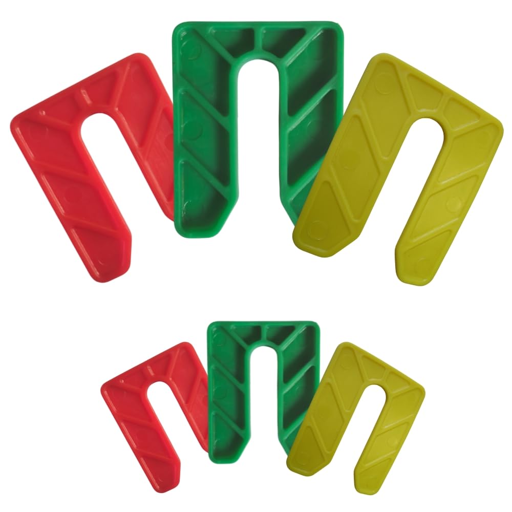 U Frame Plastic Shims Horseshoe for Easy Leveling - Glazing Packers, Construction & Door/Window Frames - Flat Plastic Spacers Shims for Battens & Dry Lining Systems
