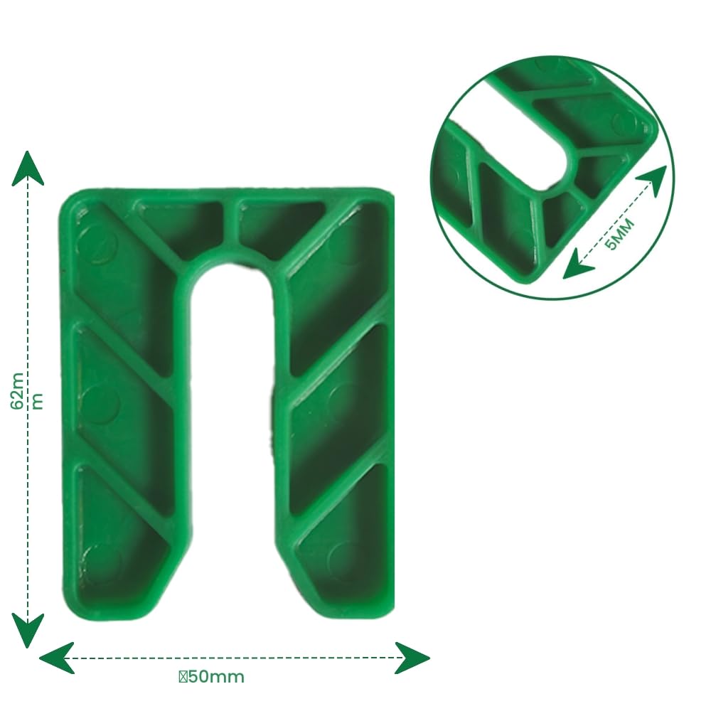 U Frame Plastic Shims Horseshoe for Easy Leveling - Glazing Packers, Construction & Door/Window Frames - Flat Plastic Spacers Shims for Battens & Dry Lining Systems