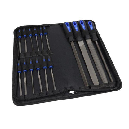US PRO Tools 16pc Engineers Files and Needle File Set Flat Half, Round Tri Square 7563