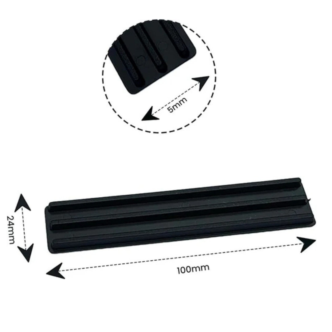 24mm Bridge Packers - Black HIPS Glazing Packers for Easy Leveling of Doors & Windows