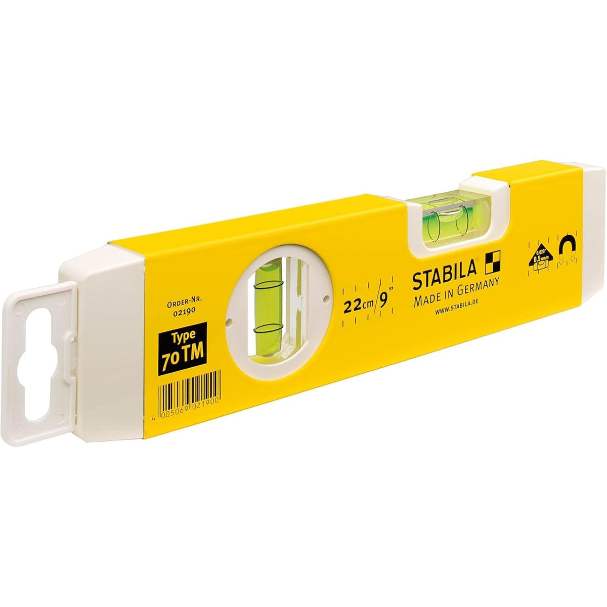 Stabila Torpedo Level 70 TM Magnetic 22cm Pro Tradesman