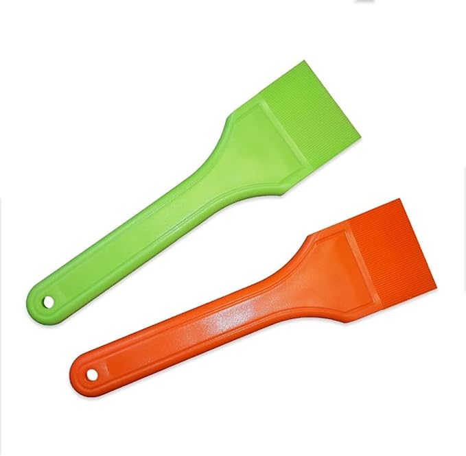 Glazing Shovel – Made in UK Plastic Paddle for Glass Lifting, Windows & Doors, DIY Tool, 260mm x 70mm (Orange and Green Mixed)