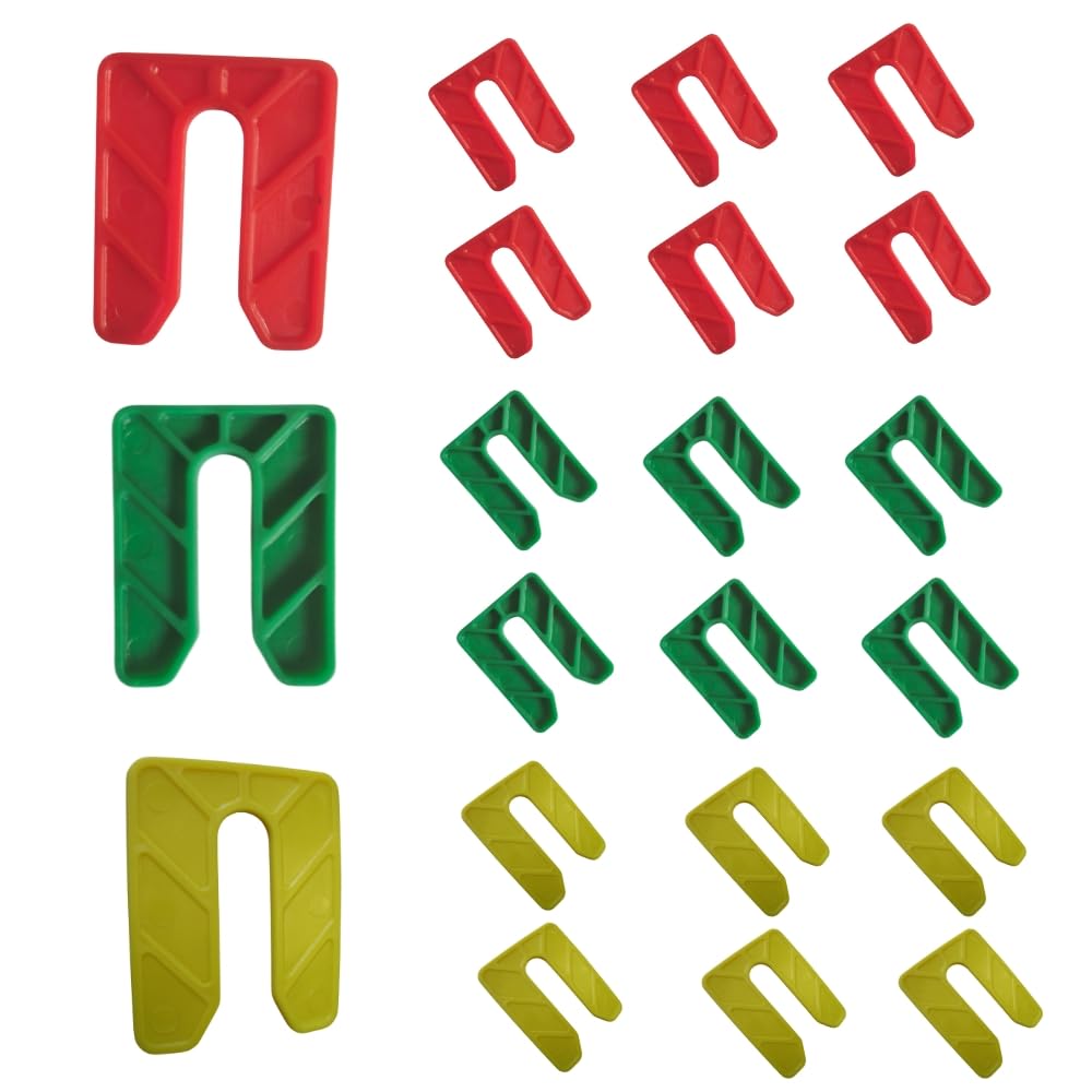 U Frame Plastic Shims Horseshoe for Easy Leveling - Glazing Packers, Construction & Door/Window Frames - Flat Plastic Spacers Shims for Battens & Dry Lining Systems