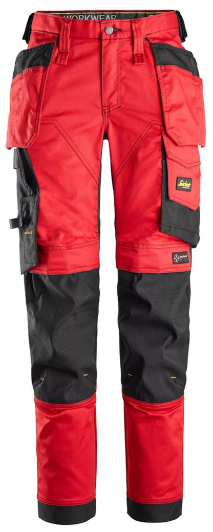 Snickers 6247 Chilli AllroundWork Women's Stretch Trousers Holster Pockets
