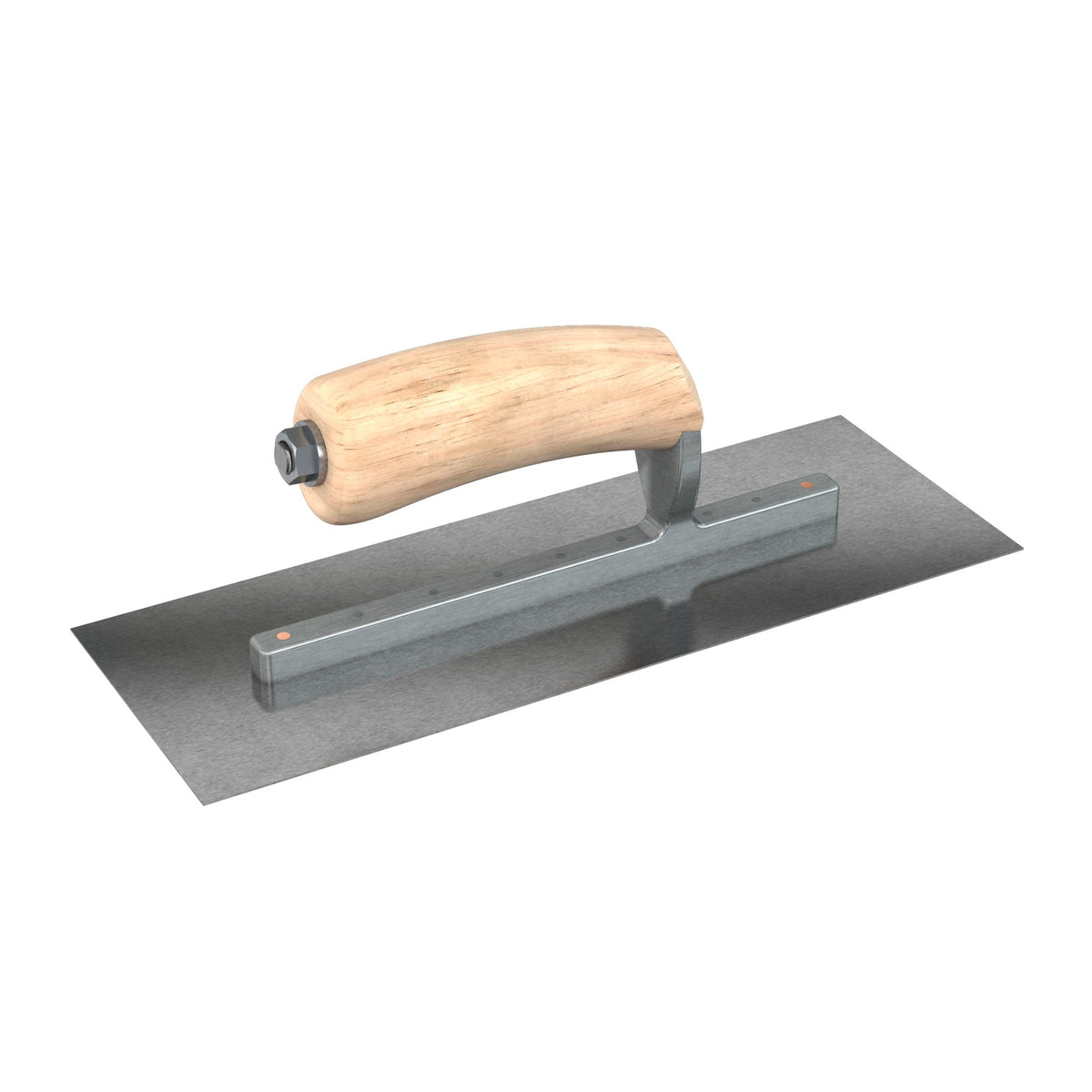 Bon Tool Carbon Steel Square End Finish Trowel - Camel Back Wood Handle