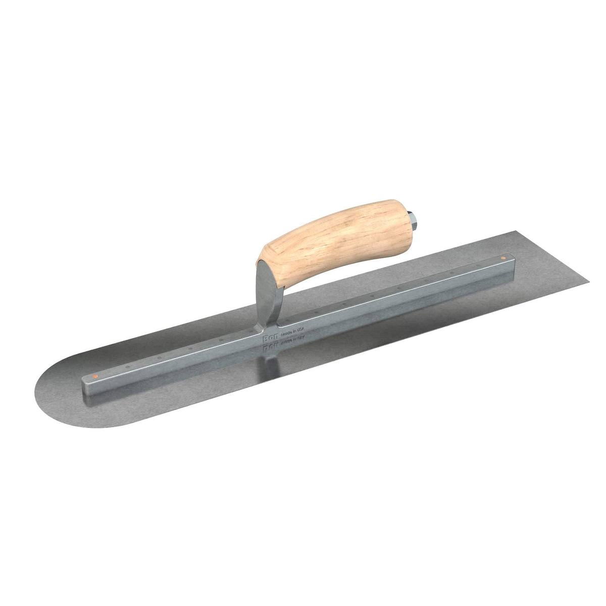 Bon Tool Carbon Steel Square/Round Trowel - Camel Back Wood Handle