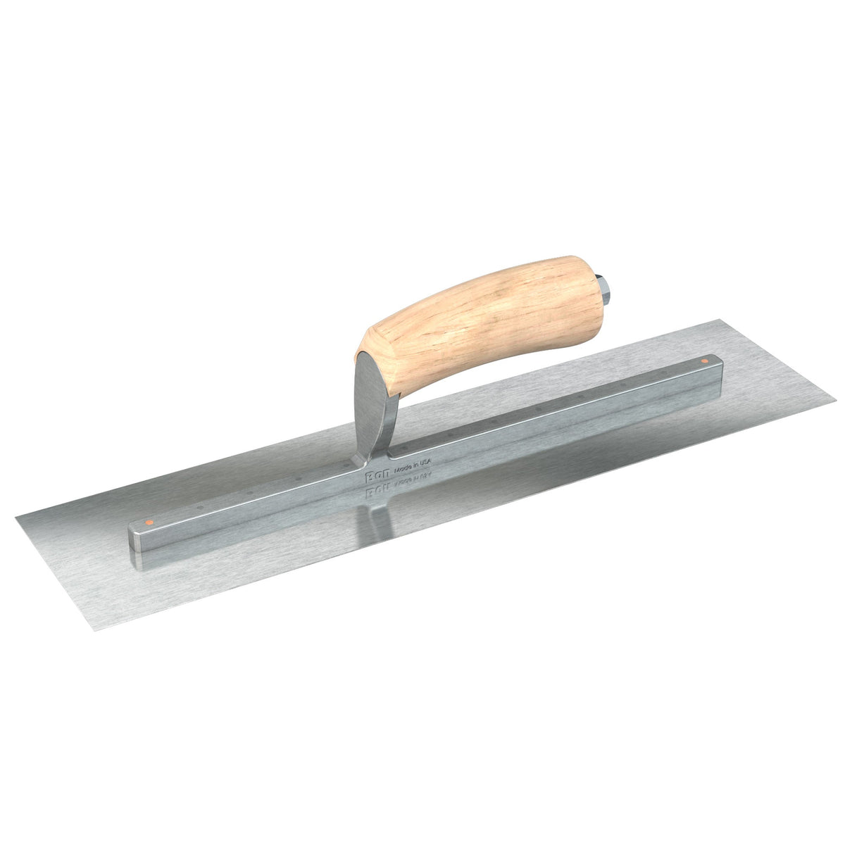 Bon Razor Stainless Steel Finishing Trowel - Square End -  Camel Back Wood Handle