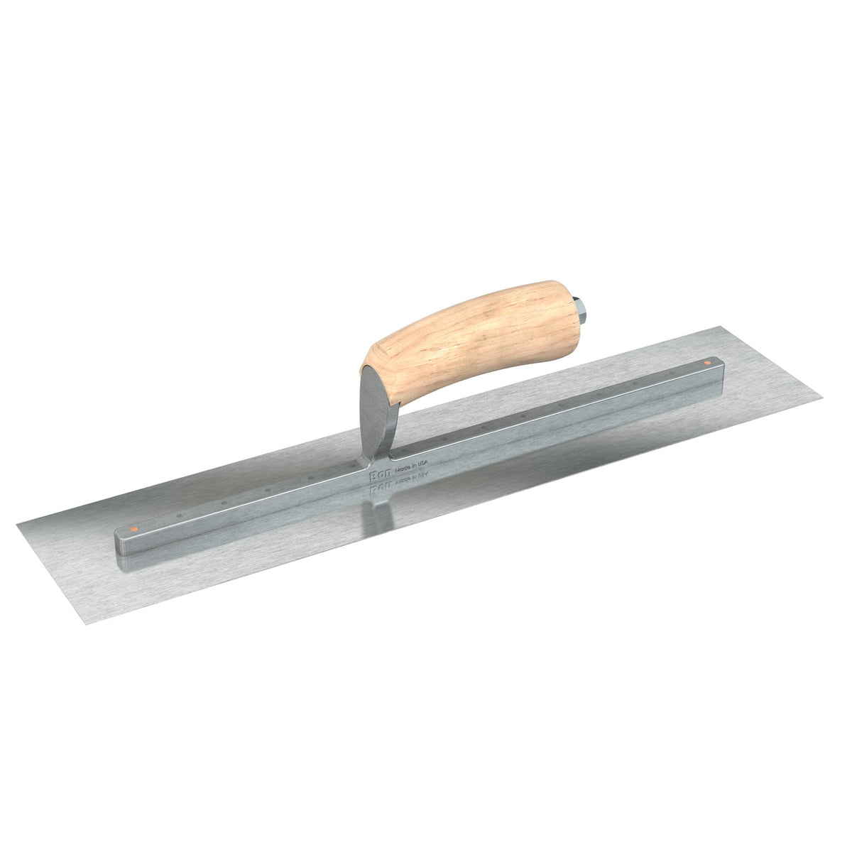 Bon Razor Stainless Steel Finishing Trowel - Square End -  Camel Back Wood Handle