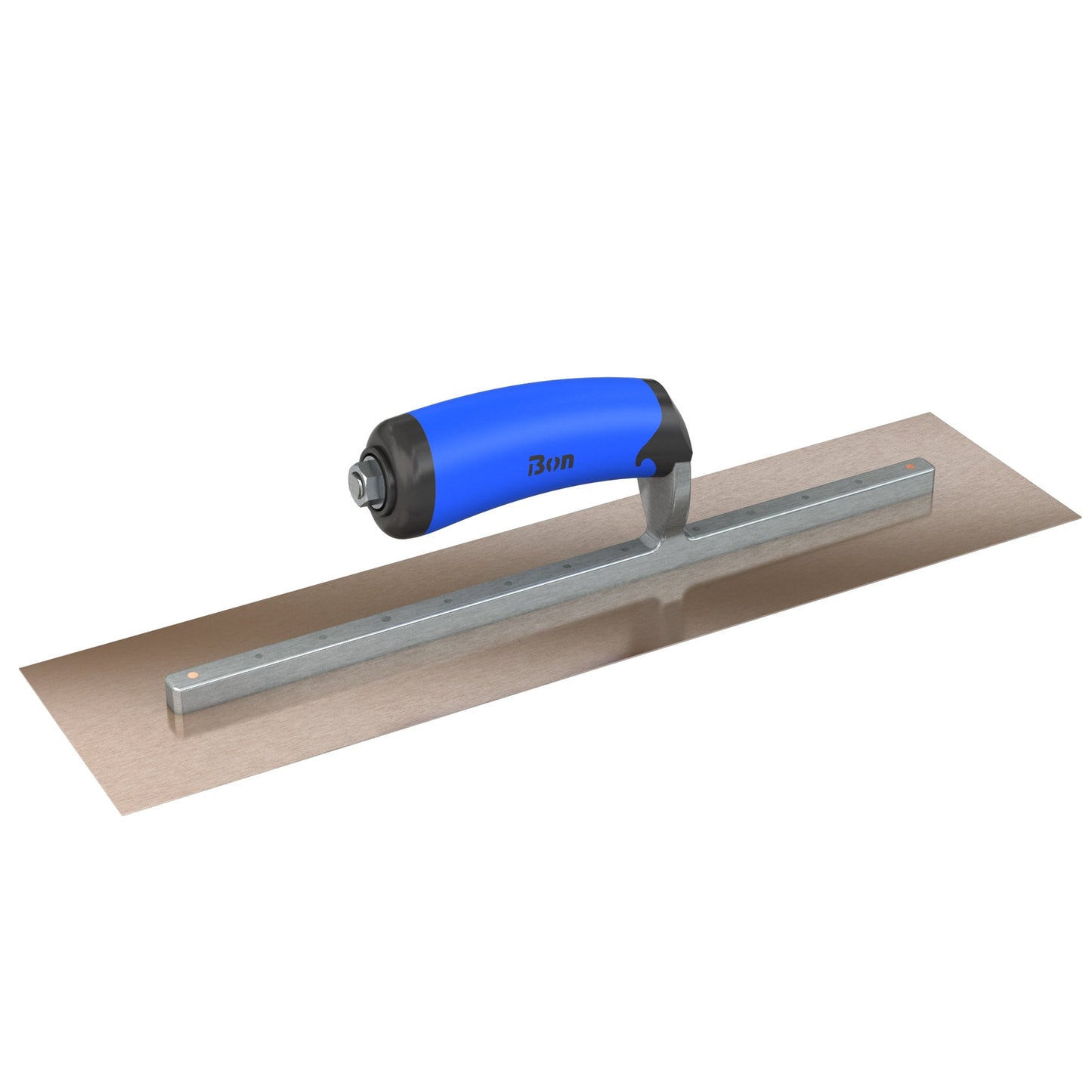 Bon Tool Golden Stainless Steel Square End Finish Trowel - Long Shank - Comfort Wave Handle