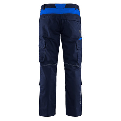 Blaklader 1448 Industry Stretch Kneepad Trousers Navy Blue/Cornflower Blue