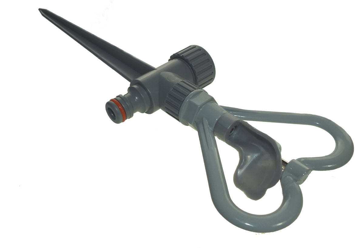 Rotary Butterfly Lawn Sprinkler on Spike De Luxe - White Line