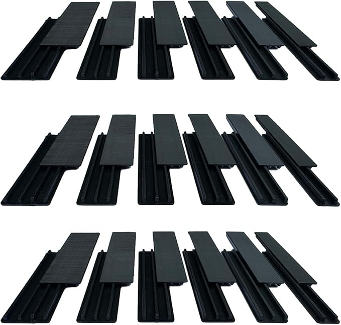 24mm Bridge Packers - Black HIPS Glazing Packers for Easy Leveling of Doors & Windows