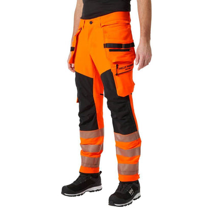 Helly Hansen 77499 ICU BRZ Construction Hi-Vis Work Trousers Pant Class 2