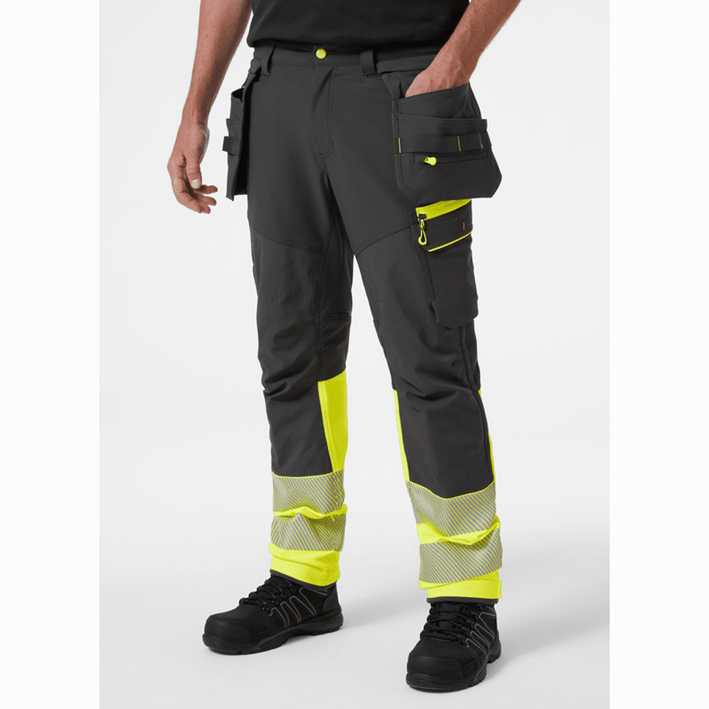 Helly Hansen 77500 Hi-Vis ICU BRZ 4-Way Holster Pocket Knee Pad Stretch Trousers Class 1