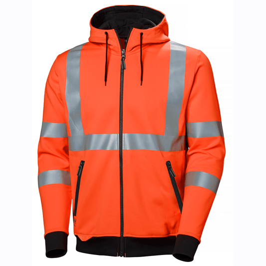 Helly Hansen 79094 Addvis Hi-Vis Stretch Zip Hoodie Sweatshirt
