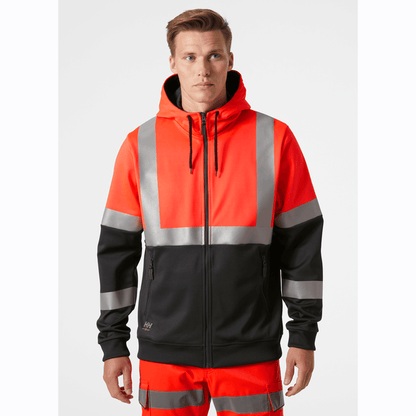 Helly Hansen 79259 Addvis Hi-Vis Zip Hoodie Sweatshirt