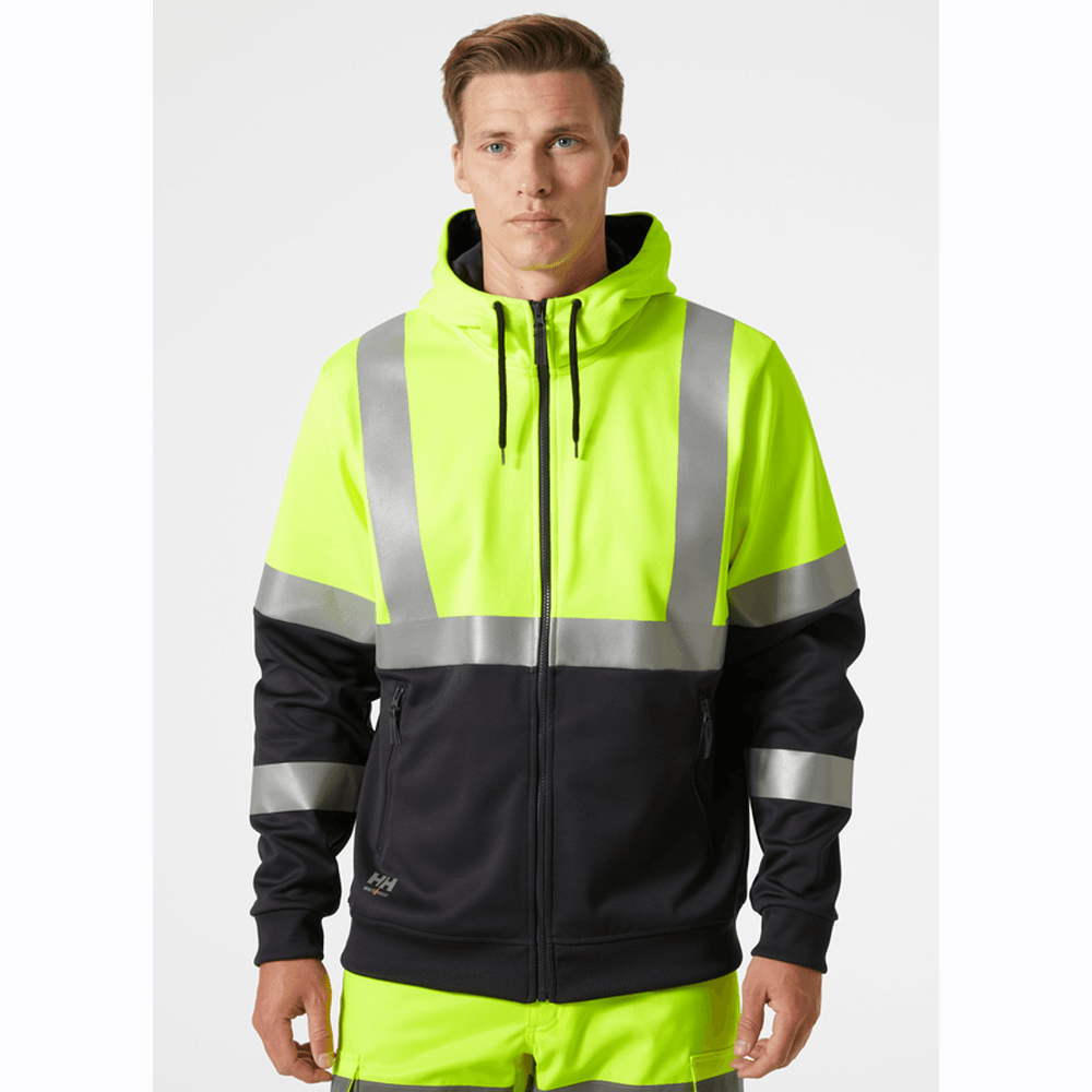 Helly Hansen 79259 Addvis Hi-Vis Zip Hoodie Sweatshirt