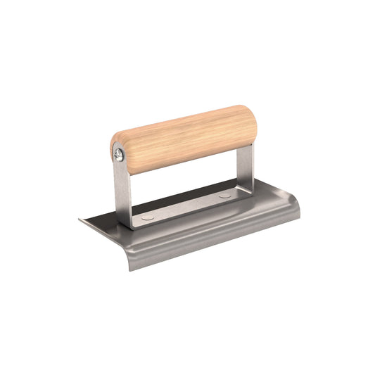 Bon Tool Carbon Steel Curved End Hand Edger - Wood Handle (82-125)