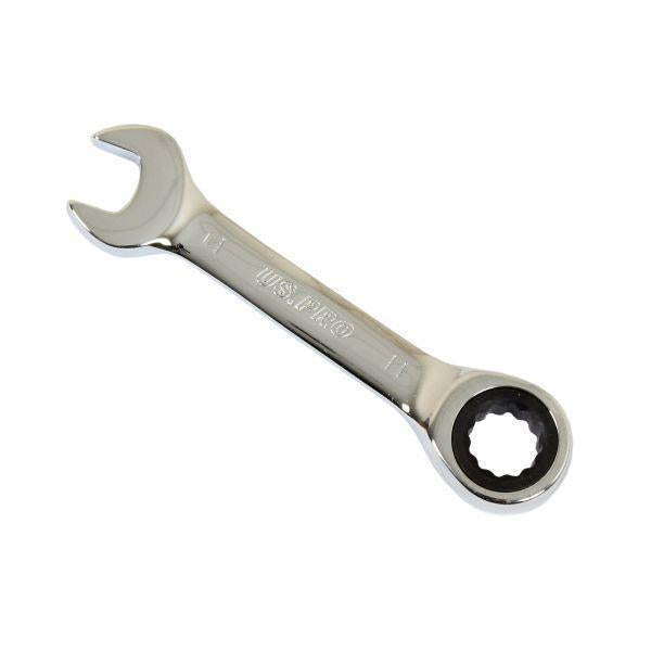 US PRO Tools 11mm Stubby Gear Combination Ratchet Spanner Wrench 72T 3897